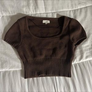 pacsun (la hearts) brown top